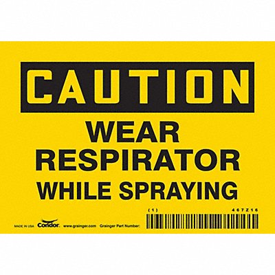 CONDOR 467Z16 Safety Sign 3.5in x 5in Vinyl