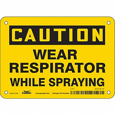 CONDOR 467Z17 Safety Sign 5 in x 7 in Vinyl