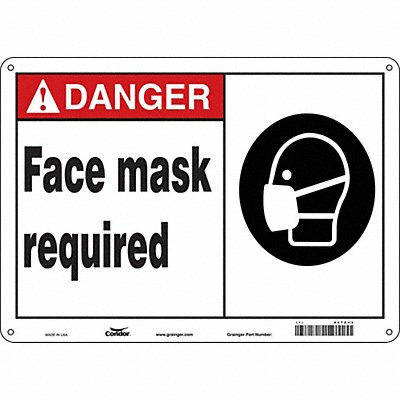 CONDOR 467Z43 Safety Sign 10 in x 14 in Vinyl