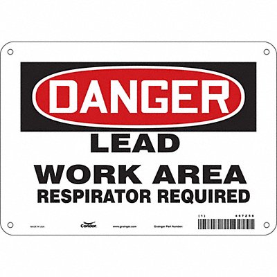 CONDOR 467Z56 Safety Sign 7 in x 10 in Aluminum
