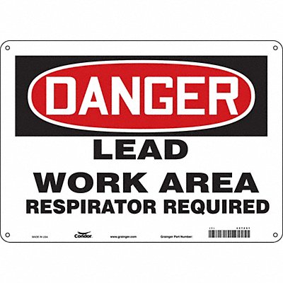 CONDOR 467Z61 Safety Sign 10 in x 14 in Vinyl