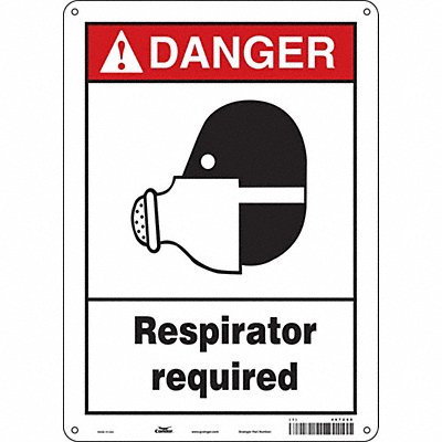 CONDOR 467Z99 Safety Sign 14 in x 10 in Aluminum