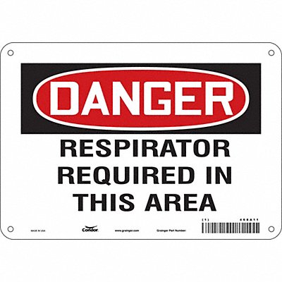 CONDOR 468A11 Safety Sign 7 in x 10 in Aluminum