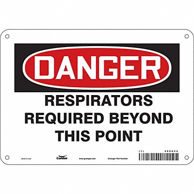 CONDOR 468A22 Safety Sign 7 in x 10 in Vinyl