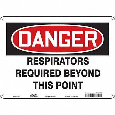 CONDOR 468A23 Safety Sign 10 in x 14 in Vinyl