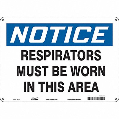 CONDOR 468A50 Safety Sign 10 in x 14 in Aluminum