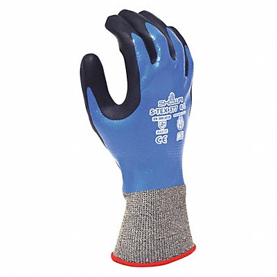 SHOWA STEX377S06 Coated Gloves Black/Blue/Grey S PR