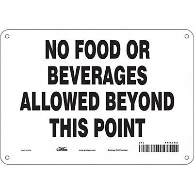 CONDOR 468J02 Safety Sign 7 in x 10 in Polyethylene