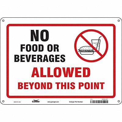 CONDOR 468J07 J9848 Safety Sign 10 in x 14 in Aluminum