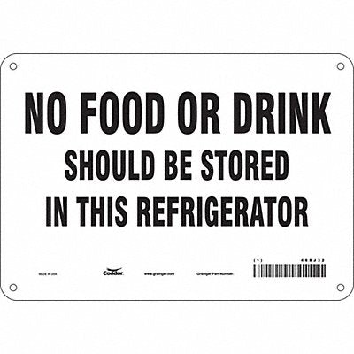 CONDOR 468J32 Safety Sign 7 in x 10 in Aluminum