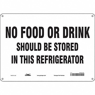 CONDOR 468J40 Safety Sign 10 in x 14 in Vinyl