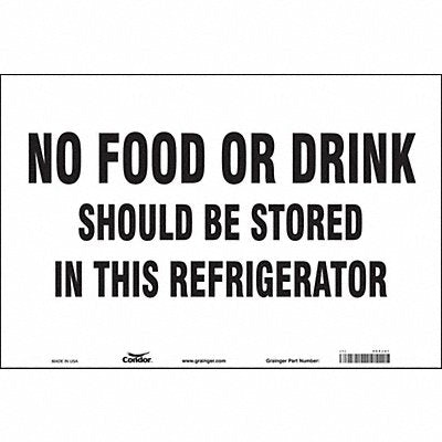 CONDOR 468J41 Safety Sign 12 in x 18 in Vinyl