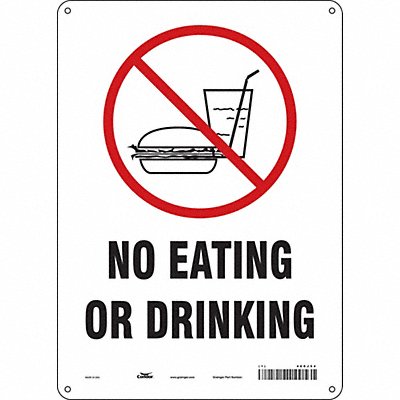 CONDOR 468J54 Safety Sign 14 in x 10 in Aluminum