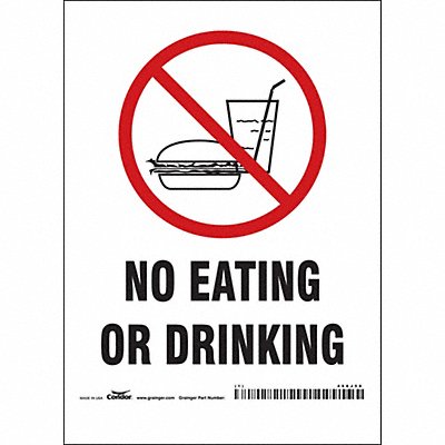 CONDOR 468J58 Safety Sign 7 in x 5 in Vinyl