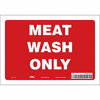 CONDOR 468J65 Safety Sign 7 in x 10 in Vinyl