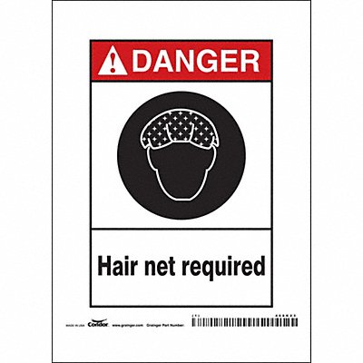 CONDOR 468K23 Safety Sign 7 in x 5 in Aluminum
