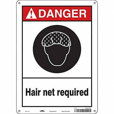 CONDOR 468K25 Safety Sign 14 in x 10 in Aluminum