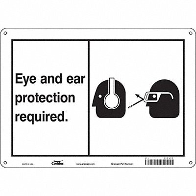 CONDOR 468L30 Safety Sign 10 in x 14 in Aluminum