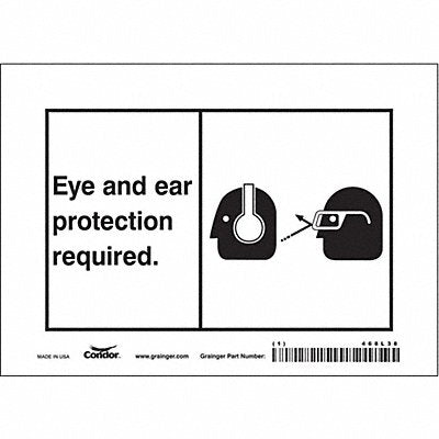 CONDOR 468L38 Safety Sign 5 in x 7 in Vinyl