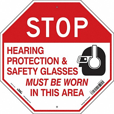 CONDOR 468L79 Safety Sign 24 in x 24 in Aluminum