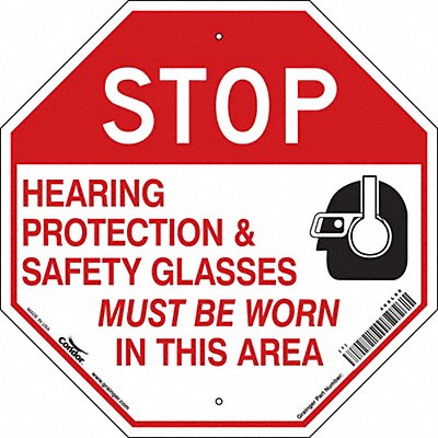 CONDOR 468L80 Safety Sign 18 inx18 in Polyethylene