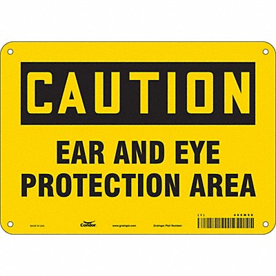 CONDOR 468M08 Safety Sign 7 in x 10 in Aluminum