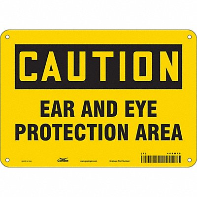 CONDOR 468M10 Safety Sign 7 in x 10 in Polyethylene