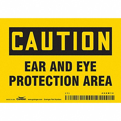 CONDOR 468M12 Safety Sign 3 1/2 inx5 in Vinyl
