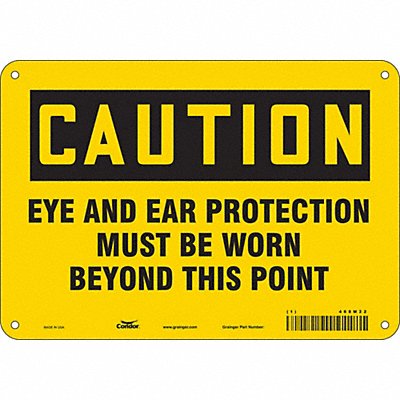 CONDOR 468M22 Safety Sign 7 in x 10 in Aluminum