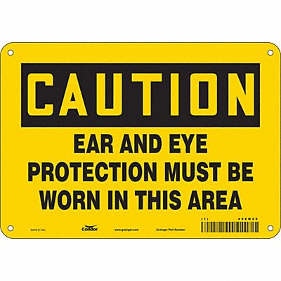 CONDOR 468M29 Safety Sign 7 in x 10 in Aluminum