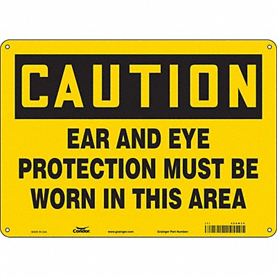 CONDOR 468M30 Safety Sign 10 in x 14 in Aluminum