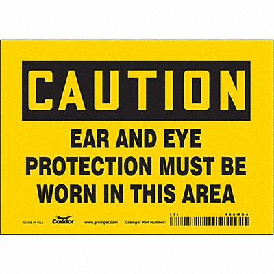 CONDOR 468M34 Safety Sign 5 in x 7 in Vinyl