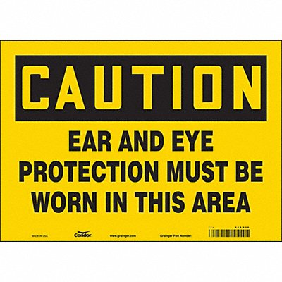 CONDOR 468M36 Safety Sign 10 in x 14 in Vinyl