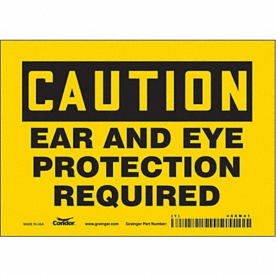 CONDOR 468M41 Safety Sign 5 inx7 in Vinyl