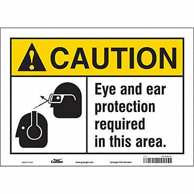 CONDOR 468M64 Safety Sign 10 in x 14 in Vinyl
