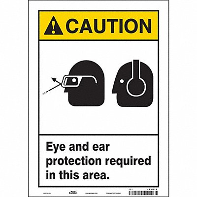 CONDOR 468M70 Safety Sign 14 in x 10 in Vinyl