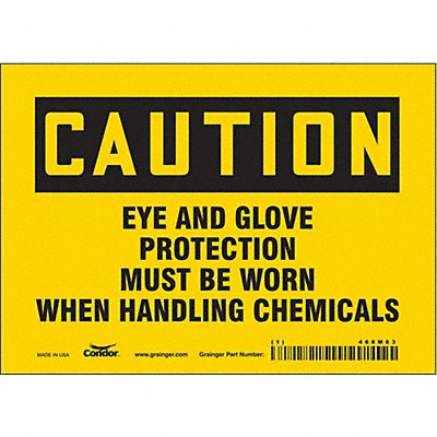 CONDOR 468M83 Safety Sign 5 in x 7 in Vinyl