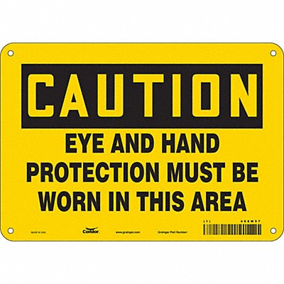 CONDOR 468M97 Safety Sign 7 in x 10 in Aluminum