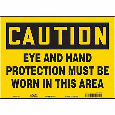 CONDOR 468N04 Safety Sign 10 inx14 in Vinyl