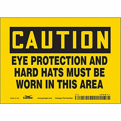 CONDOR 468N11 Safety Sign 5 in x 7 in Vinyl