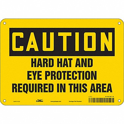 CONDOR 468N14 Safety Sign 7 in x 10 in Aluminum