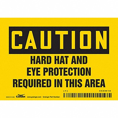 CONDOR 468N18 Safety Sign 3.5in x 5in Vinyl