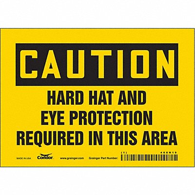 CONDOR 468N19 Safety Sign 5 in x 7 in Vinyl