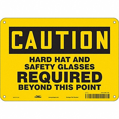 CONDOR 468N28 Safety Sign 7 in x 10 in Aluminum
