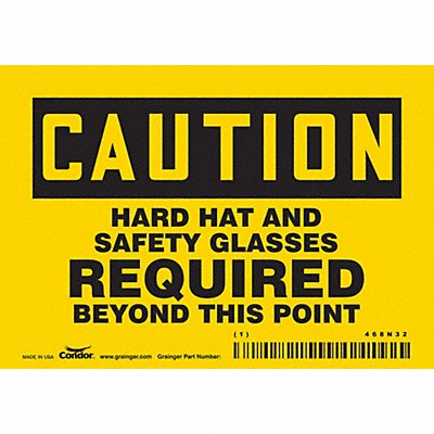 CONDOR 468N32 Safety Sign 3.5in x 5in Vinyl