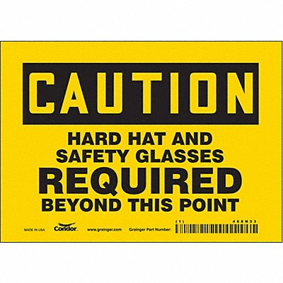 CONDOR 468N33 Safety Sign 5 in x 7 in Vinyl