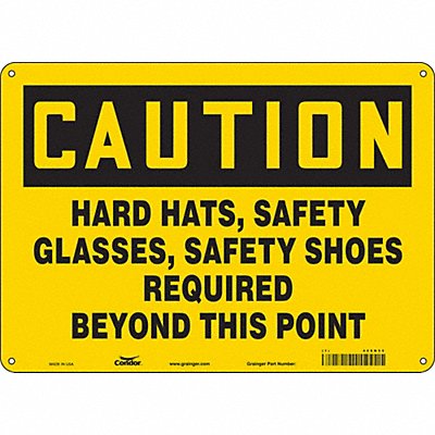 CONDOR 468N55 Safety Sign 10 inx14 in Polyethylene