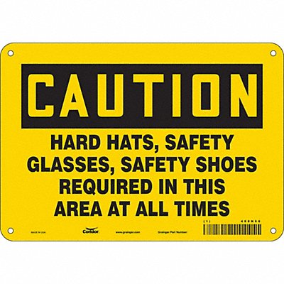 CONDOR 468N66 Safety Sign 7 inx10 in Polyethylene