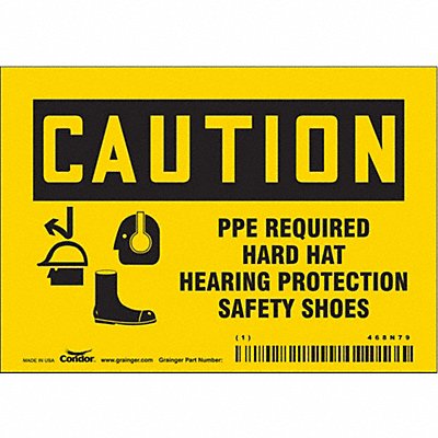 CONDOR 468N79 Safety Sign 3.5in x 5in Vinyl