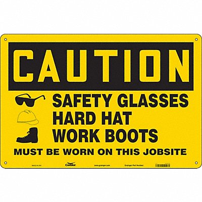 CONDOR 468P48 Safety Sign 24 in x 36 in Polyethylene